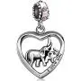 JMQJewelry Elephant Mother Heart Love Baby Child Birthstone Dangle Charms for Bracelets Grandma Mom Dad Wife Husband Gifts Valentines Day Christmas