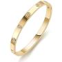 MDRONEY Oval Love Bracelet Bangle Friendship Jewelry Gifts for Women Teen Girls Stainless Steel Hinged Bracelet with Cubic Zirconia Stones Present for Her Friends, Gold, Rose Gold and Silver Available