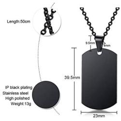 VNOX Personalized Jewelry for Dad to My Dad Stainless Steel Dog Tag Pendant Necklace for Dad from Daughter, Son, Wife