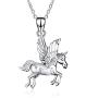 LUHE Horse Pendant Necklace Sterling Silver Girls with Horse Gift for Women Girls