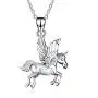 LUHE Horse Pendant Necklace Sterling Silver Girls with Horse Gift for Women Girls LUHE Horse Pendant Necklace Sterling Silver Girls with Horse Gift for Women Girls