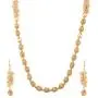 Efulgenz Fashion Indian Bollywood 14 K Gold Plated Faux Pearl Bridal Strand Statement Necklace Earrings Wedding Jewelry Set