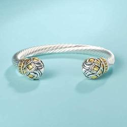 UNY Designer Inspired Jewelry Dragon Scale Ball Cable Wire Antique Bangle Elegant Beautiful