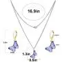 Nanafast Butterfly Necklace & Huggie Hoop Earrings Set for Women & Girls Enamel Butterfly Jewelry Set with Gold-Plated Nanafast Butterfly Necklace & Huggie Hoop Earrings Set for Women & Girls Enamel Butterfly Jewelry Set with Gold-Plated