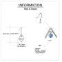 Faith Earrings 925 Sterling Silver with Simulated Birthstone Faith Jewelry Gift for Women