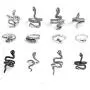 Caiyao 12 Pcs Vintage Punk Snake Ring Reptile Serpent Ring Gothic Alloy Open Adjustable Snake Ring Set Retro Simple Stacking Rings Bohemian Animal Punk Reptile Serpent Ring Jewelry Gift for Men Women Caiyao 12 Pcs Vintage Punk Snake Ring Reptile Serpent Ring Gothic Alloy Open Adjustable Snake Ring Set Retro Simple Stacking Rings Bohemian Animal Punk Reptile Serpent Ring Jewelry Gift for Men Women