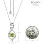 Sterling Silver Forever Love Infinity Necklace for Mom Wife Birthday Gifts Ruby Peridot Blue Sapphire Pink Tourmaline Citrine Jewelry for Her