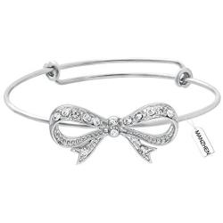 MANZHEN 3 Colors Expandable Bowknot Cuff Bangle Bracelets Bridesmaid Gift