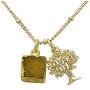 Rosemarie Collections Womens Druzy Stone and Tree of Life Pendant Necklace and Earring Set