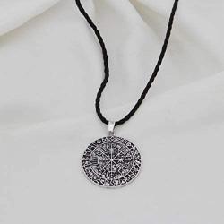 WUSUANED Vintage Viking Amulet Compass Pendant Necklace Gift for Pirate Traveler