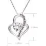ALOV Jewelry Sterling Silver Grandma I Love You Forever Love Heart Cubic Zirconia Pendant Necklace ALOV Jewelry Sterling Silver Grandma I Love You Forever Love Heart Cubic Zirconia Pendant Necklace