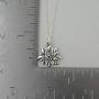 Sterling Silver Edelweiss Flower Charm Necklace, 18'' Cable Chain