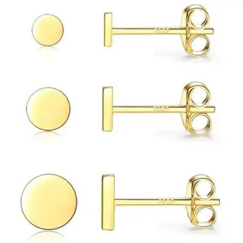 925 Sterling Silver Dot Stud Earrings | 3 Pairs Small Simple Round Disc Stud Earrings Set | Tiny Flat Circle Hypoallergenic Cartilage Tragus Piercing Earrings Gifts for Women Men Girls 3mm 4mm 5mm 925 Sterling Silver Dot Stud Earrings | 3 Pairs Small Simple Round Disc Stud Earrings Set | Tiny Flat Circle Hypoallergenic Cartilage Tragus Piercing Earrings Gifts for Women Men Girls 3mm 4mm 5mm