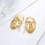 Winssi Human Face Earrings with Chain Tassel Boho Abstract Face Necklace for Women Girls Winssi Human Face Earrings with Chain Tassel Boho Abstract Face Necklace for Women Girls