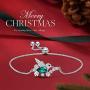 CDE Jewelry Gift S925 Sterling Silver Hummingbird Bracelet for Women Embellished with Austrian Crystals Bracelet Valentines Day Jewelry Gifts for Mom Wife Women Daughter Sister Girlfriend
