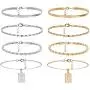 Tag Anklets Set for Teen 8 Pcs Bracelets Layered Anklets 14 K Gold Plated Summer Anklets Women Men Boys Girls Foot Jewelry Tag Anklets Set for Teen 8 Pcs Bracelets Layered Anklets 14 K Gold Plated Summer Anklets Women Men Boys Girls Foot Jewelry