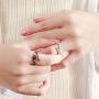 Personality Angel Devil Wings Open Ring for Men and Women Dragon Wing Arrow Adjustable Black White Couple Ring