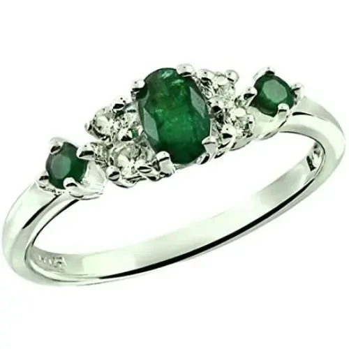RB Gems Sterling Silver 925 Ring Genuine Gems (Emerald, Pink Tourmaline, Ruby, Sapphire) Rhodium-Plated Finish RB Gems Sterling Silver 925 Ring Genuine Gems (Emerald, Pink Tourmaline, Ruby, Sapphire) Rhodium-Plated Finish