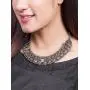 Sansar India Oxidized Silver Plated Peacock Choker Indian Necklace Jewelry for Girls and Women Sansar India Oxidized Silver Plated Peacock Choker Indian Necklace Jewelry for Girls and Women