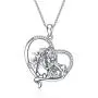 YFN I Love You Horse Pendant Necklace Jewelry Sterling Silver Girls with Horse Gift for Women Girls