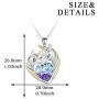 POPKIMI Sterling Silver Unicorn Necklace Heart Crystal Unicorn Pendant Jewelry Birthday Gifts for Girls Women (Purple)