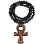 FaithHeart Egpytian Jewelry Eye of Horus Necklace, Wooden Beaded Sweater Chain Vintage Ankh Cross/African Map Pendant for Men and Women with Delicate Packaging, Text Engrave Customizable FaithHeart Egpytian Jewelry Eye of Horus Necklace, Wooden Beaded Sweater Chain Vintage Ankh Cross/African Map Pendant for Men and Women with Delicate Packaging, Text Engrave Customizable