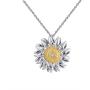 BVELA S925 Sterling Silver You are My Sunshine Jewelry Flower Pendant Sunflower Necklace for Women Teen Girls Birthday Gifts