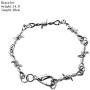 Punk Style Black White Thorns Stab Collar Metal Chain Safety Spur Necklace Set Hiphop Rock for Women Men Boys Girls Cool Gothic Jewelry