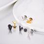 Initial Letter Earrings for Men Women, A-Z Cool Stud Earrings, Stainless Steel, Surgical Hypoallergenic