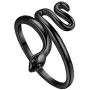 Mens Snake Ring 925 Sterling Silver/18K Gold/Black Gun 3 Colors Animal Snake Adjustable Ring Snake Earrings Necklace Boy Hip Hip Ring Jewelry Gift