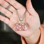 YSAHan Personalized Lucky Number Necklace Customize Any Number Pendant Sports Fan Gift for Men Boys