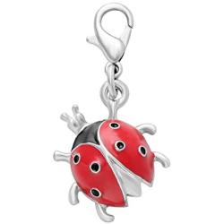 NOUMANDA Insect Jewelry Tiny Ladybug Charm for Bracelet,Necklace,Keyring