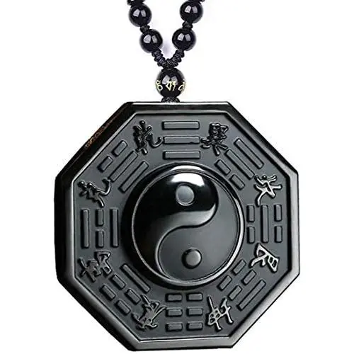 Handmade natural obsidian auspicious wealthy mother elephant jade pendant necklace