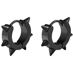 Punk Style Stainless Steel Spike Hoop Earrings Stud Earrings For Men Women, Statement Jewelry, Come Gift Box