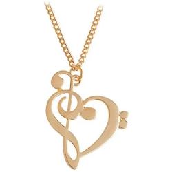 Silver Musical Note Necklace Pendant Treble Clef Music Jewelry for Women Girlfriend Daughter