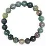 Natural Moss Agate Gemstone Bracelet 7 inch Stretchy Chakra Gems Stones Healing Crystal Energy Quartz Rocks GB8-25