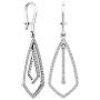 Dazzlingrock Collection 0.30 Carat (ctw) 14K Gold Round White Diamond Ladies Kite Shape Dangling Drop Earrings 1/3 CT