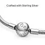 PANDORA Jewelry Smooth Moments Snake Chain Charm Sterling Silver Bracelet PANDORA Jewelry Smooth Moments Snake Chain Charm Sterling Silver Bracelet