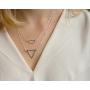 EFYTAL Inspirational Gifts for Women, Sterling Silver Triangle Necklace, Graduation Jewelry Gift for New Grad