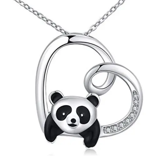 Cute Animal Necklace S925 Sterling Silver Animal Jewelry Forever Love Heart Pendant Necklace Gifts for Women Mom Birthday Mothers Day Cute Animal Necklace S925 Sterling Silver Animal Jewelry Forever Love Heart Pendant Necklace Gifts for Women Mom Birthday Mothers Day