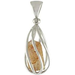 Starborn Imperial Topaz Sterling Silver Spiral Cage Pendant