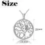 925 Sterling Silver Owl Tree of Life Pendant Necklace with 18 Inch Chain
