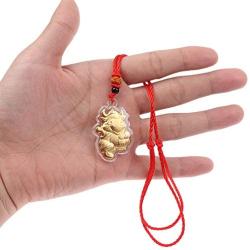 Warmshine 10 Pack 2021 Year of Ox Pendant with Red Ropes Chinese New Year Ox Pendant Cow Pendant Necklace Chinese Spring Festival Zodiac Gift Blessing Souvenir