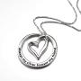 S925 Sterling Silver Always My Sister Forever My Friend Love Heart Pendant Necklace Bff Gift for Women Teen Girls
