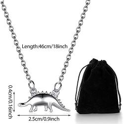Valentines Day Dinosaur Jewelry Set, 3 Pieces Dinosaur Pendant Necklace and 3 Pairs Dinosaur Earrings