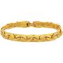 LIFETIME JEWELRY 7.5mm Brushed Riccio Bracelet 24k Gold Plated for Women and Men