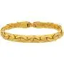 LIFETIME JEWELRY 7.5mm Brushed Riccio Bracelet 24k Gold Plated for Women and Men LIFETIME JEWELRY 7.5mm Brushed Riccio Bracelet 24k Gold Plated for Women and Men
