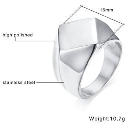 MPRAINBOW Gold Stianless Steel Religious Christianity Juses Cross Pray Band Ring for Men Boy Birthday Gift