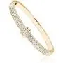 Bazel Gold Plated or White Gold Plated Crystal Belt Bangle (Gold) Bazel Gold Plated or White Gold Plated Crystal Belt Bangle (Gold)
