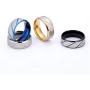 W WOOGGE 5 Pack of Stainless Steel Lucky Worry Rings for Men Wedding Ring Cool Simple Band 8 MM Ring for Women